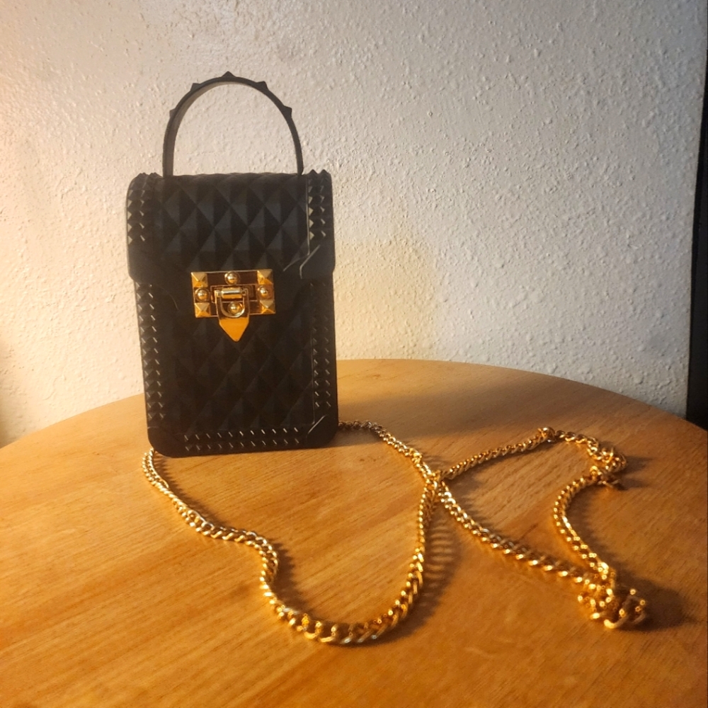Most Wanted Jelly Purse With Gold Chain